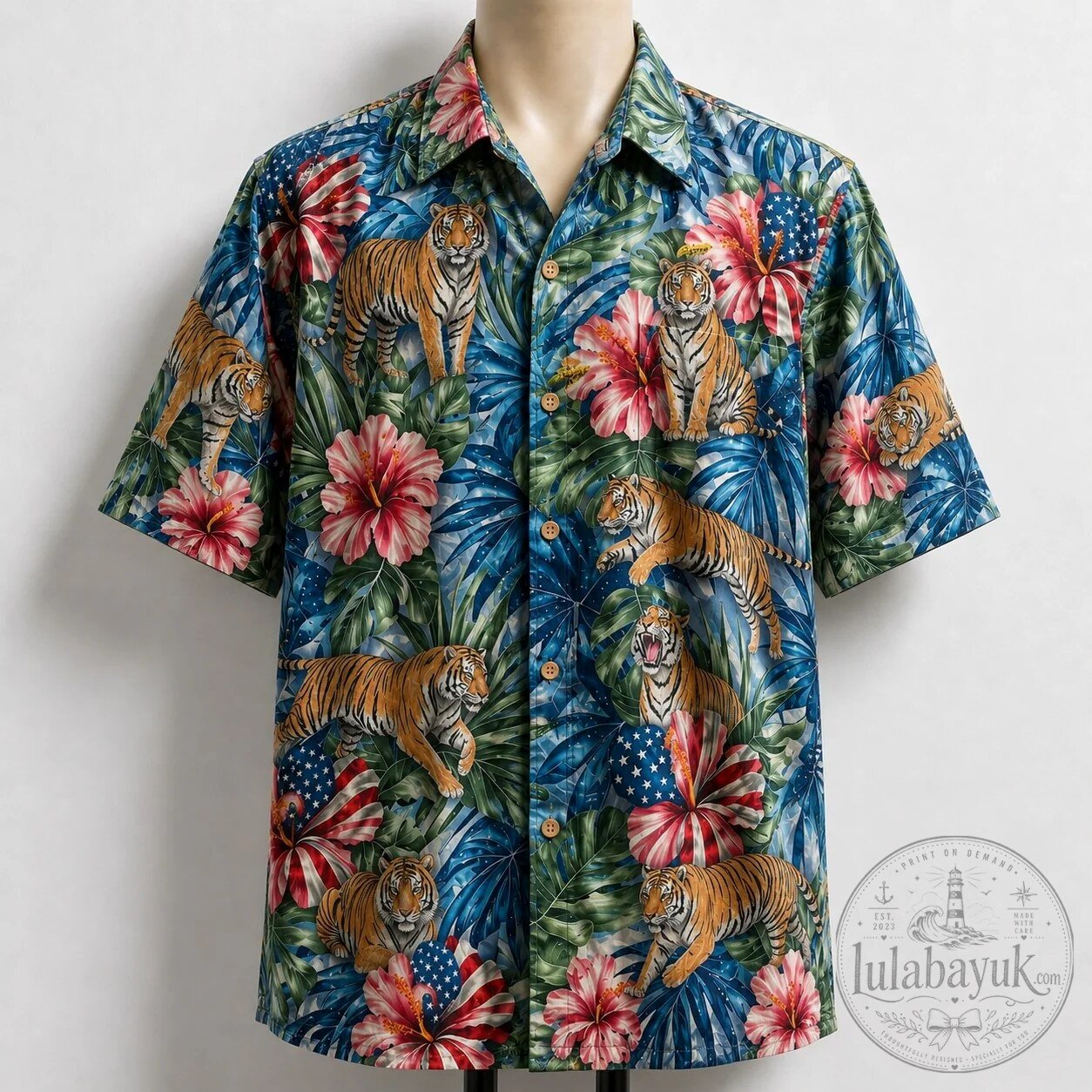 American Flag Tiger Hibiscus Tropical Hawaiian Shirt for Men and Women 1 American Flag Tiger Hibiscus Tropical Hawaiian Shirt for Men and Women