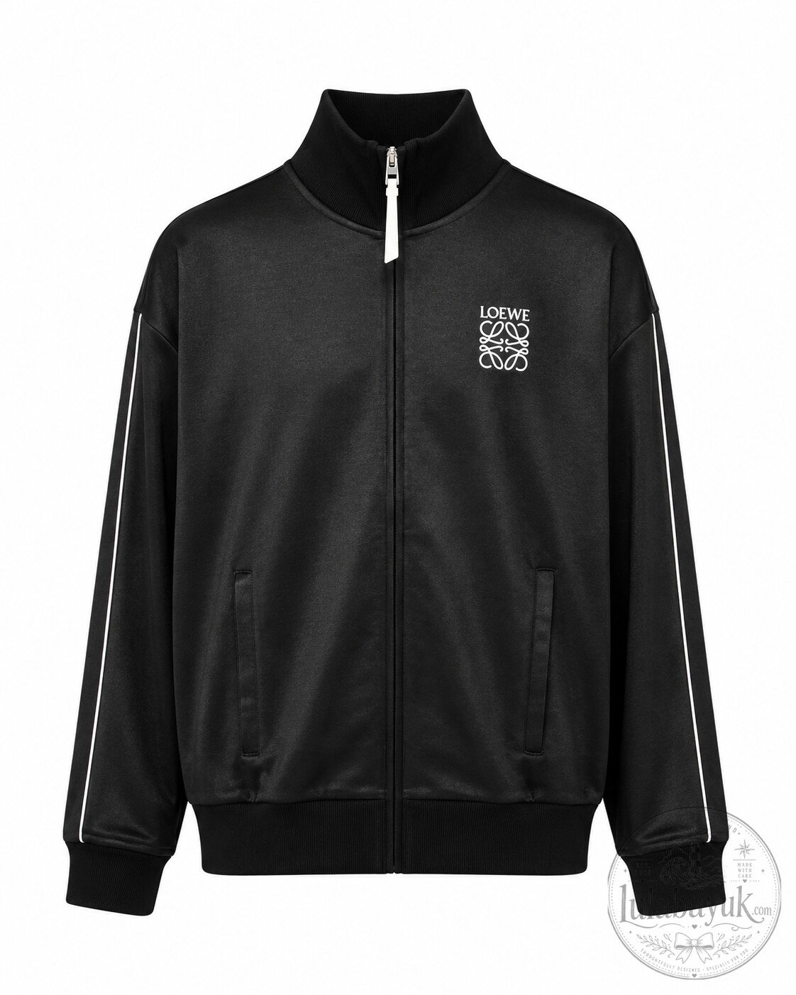 Erling Haaland Inspired Loewe Anagram Embroidered Tracksuit Jacket Luxury Side Stripe Zip Up High Neck Outerwear 4 Erling Haaland Inspired Loewe Anagram Embroidered Tracksuit Jacket Luxury Side Stripe Zip Up High Neck Outerwear
