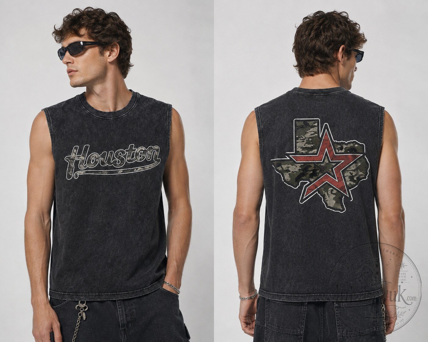 Houston Texas Camo Star Tank Top