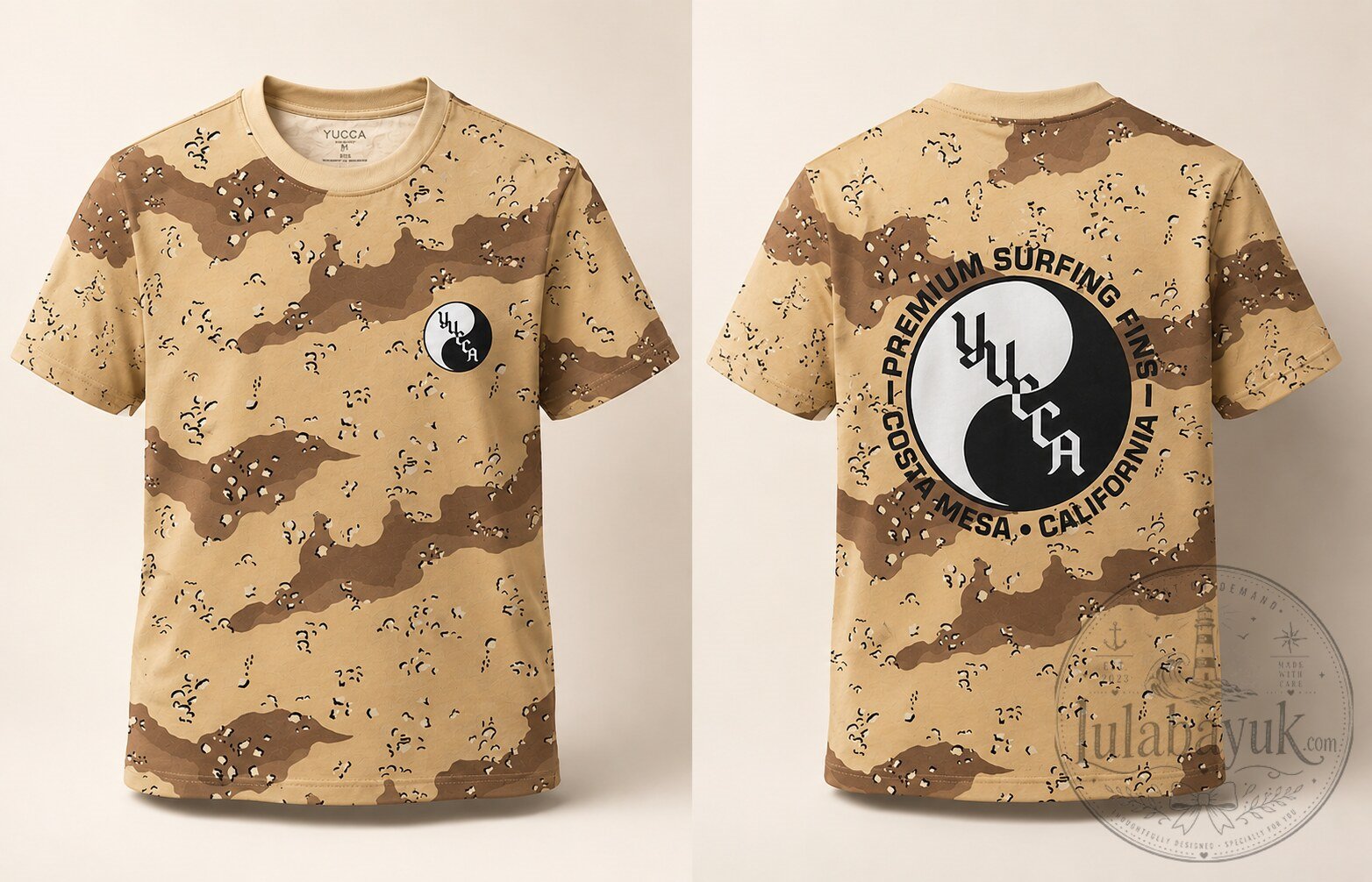 Stetson Bennett Style Yucca Fins Yin Yang Desert Storm Chocolate Chip Camo T-Shirt 4 Stetson Bennett Style Yucca Fins Yin Yang Desert Storm Chocolate Chip Camo T-Shirt
