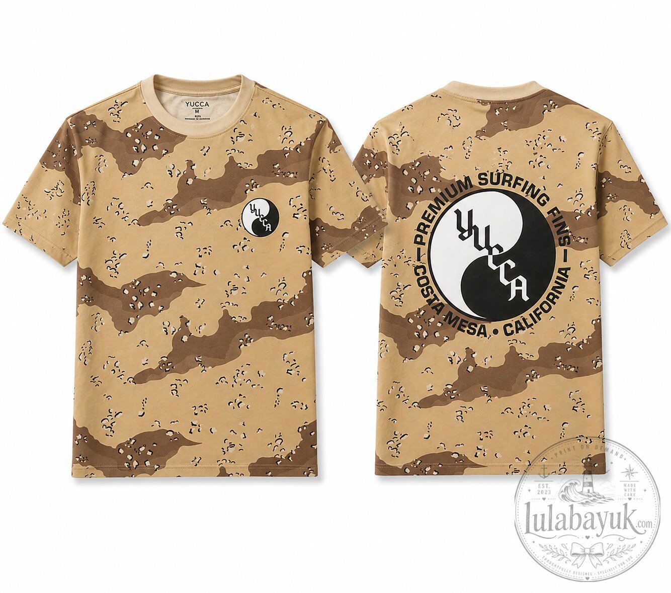 Stetson Bennett Style Yucca Fins Yin Yang Desert Storm Chocolate Chip Camo T-Shirt 5 Stetson Bennett Style Yucca Fins Yin Yang Desert Storm Chocolate Chip Camo T-Shirt