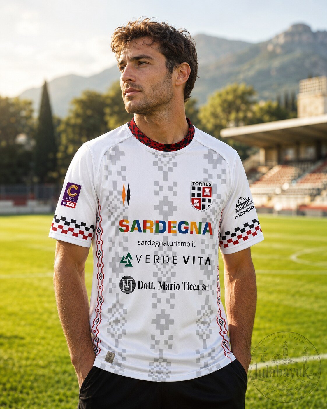 Torres Calcio Sardegna Verde Vita Football Soccer Jersey Shirt