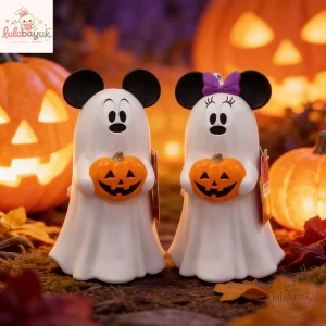 Disney Mickey and Minnie Mouse Ghost Halloween Figurine