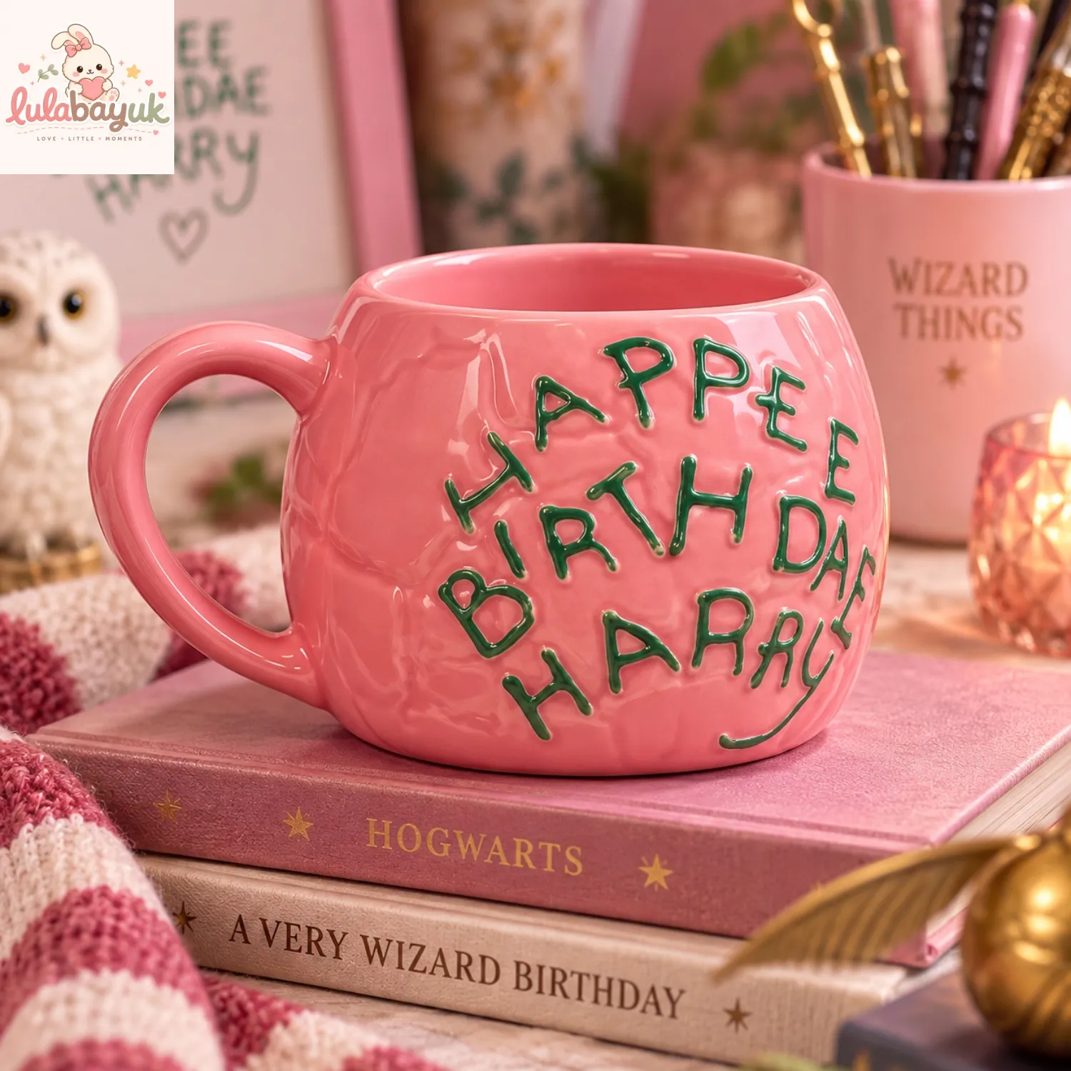Harry Potter Happee Birthdae Pink Ceramic Mug Harry Potter Happee Birthdae Pink Ceramic Mug