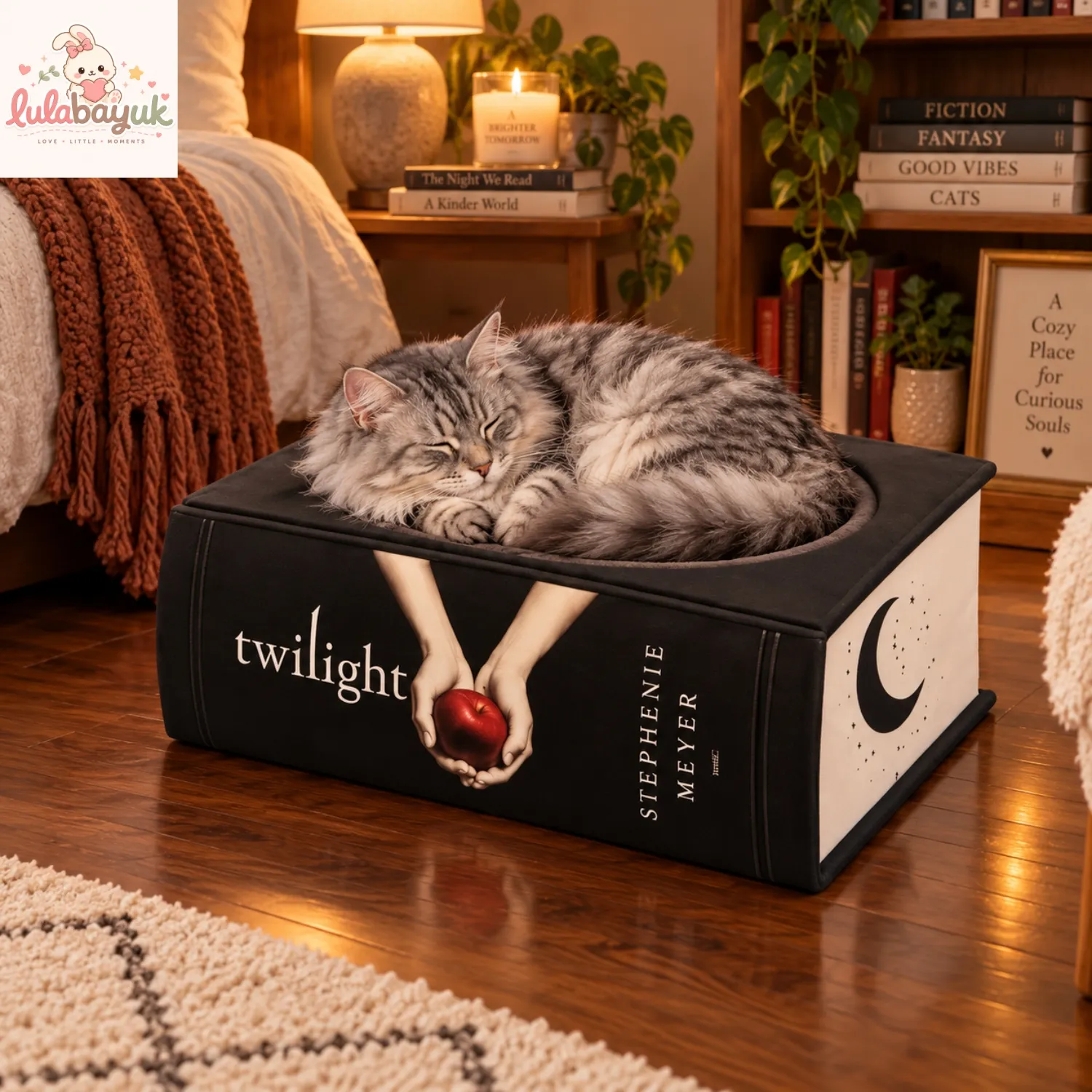 Novelty Book-Shaped Cat Bed 1_result Twilight Stephenie Meyer Book Cat Bed