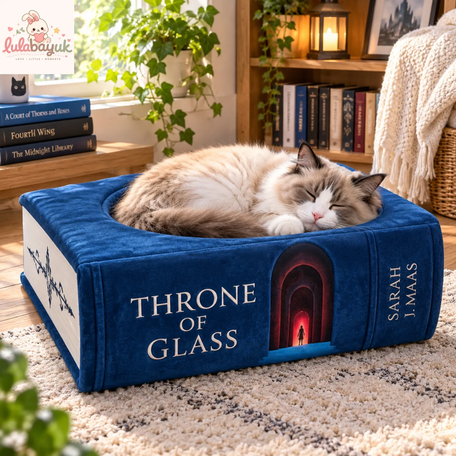 Novelty Book-Shaped Cat Bed 2_result Throne of Glass Sarah J. Maas Book Cat Bed