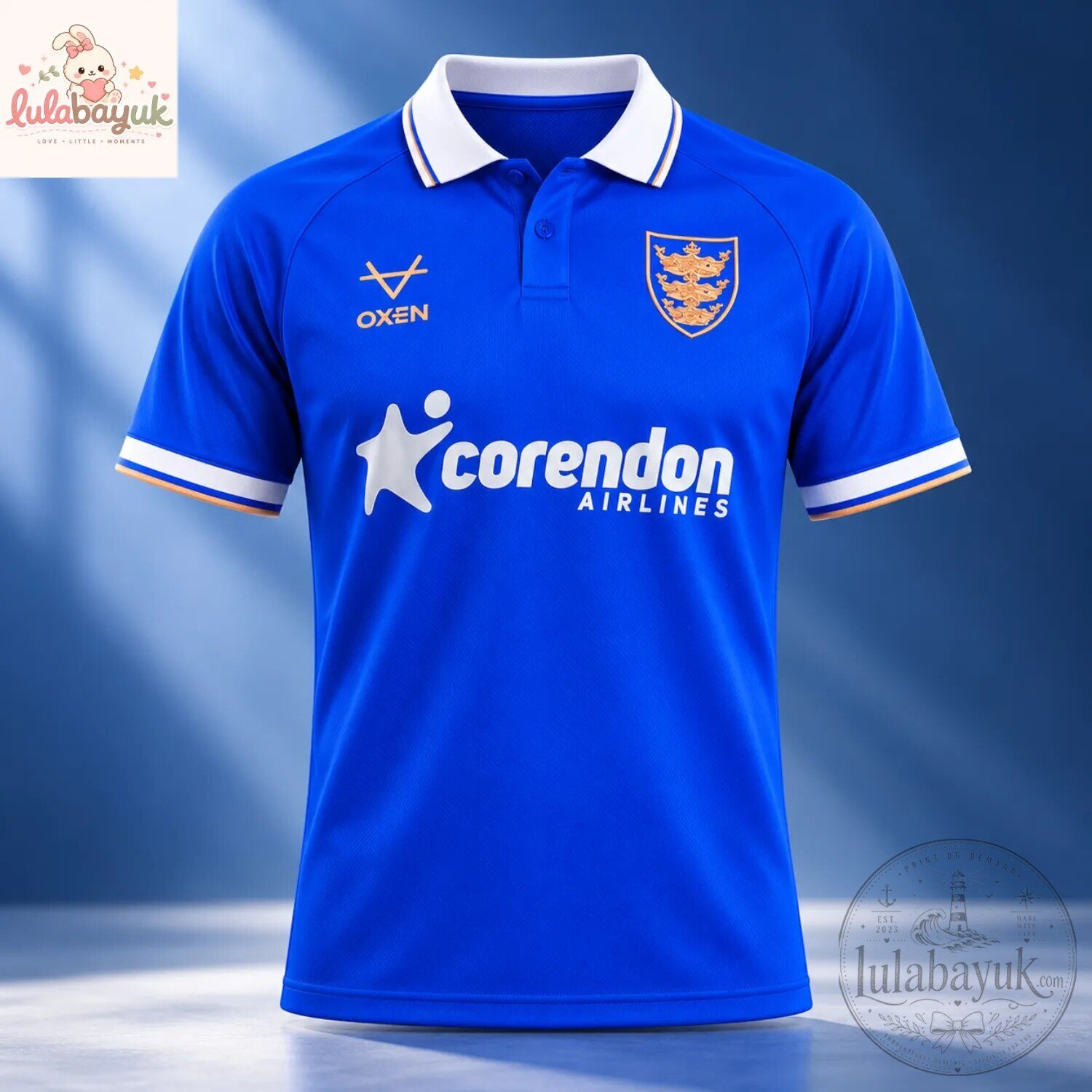 Hull City 202627 Oxen Corendon Airlines Blue Polo Jersey 5 Hull City 202627 Oxen Corendon Airlines Blue Polo Jersey