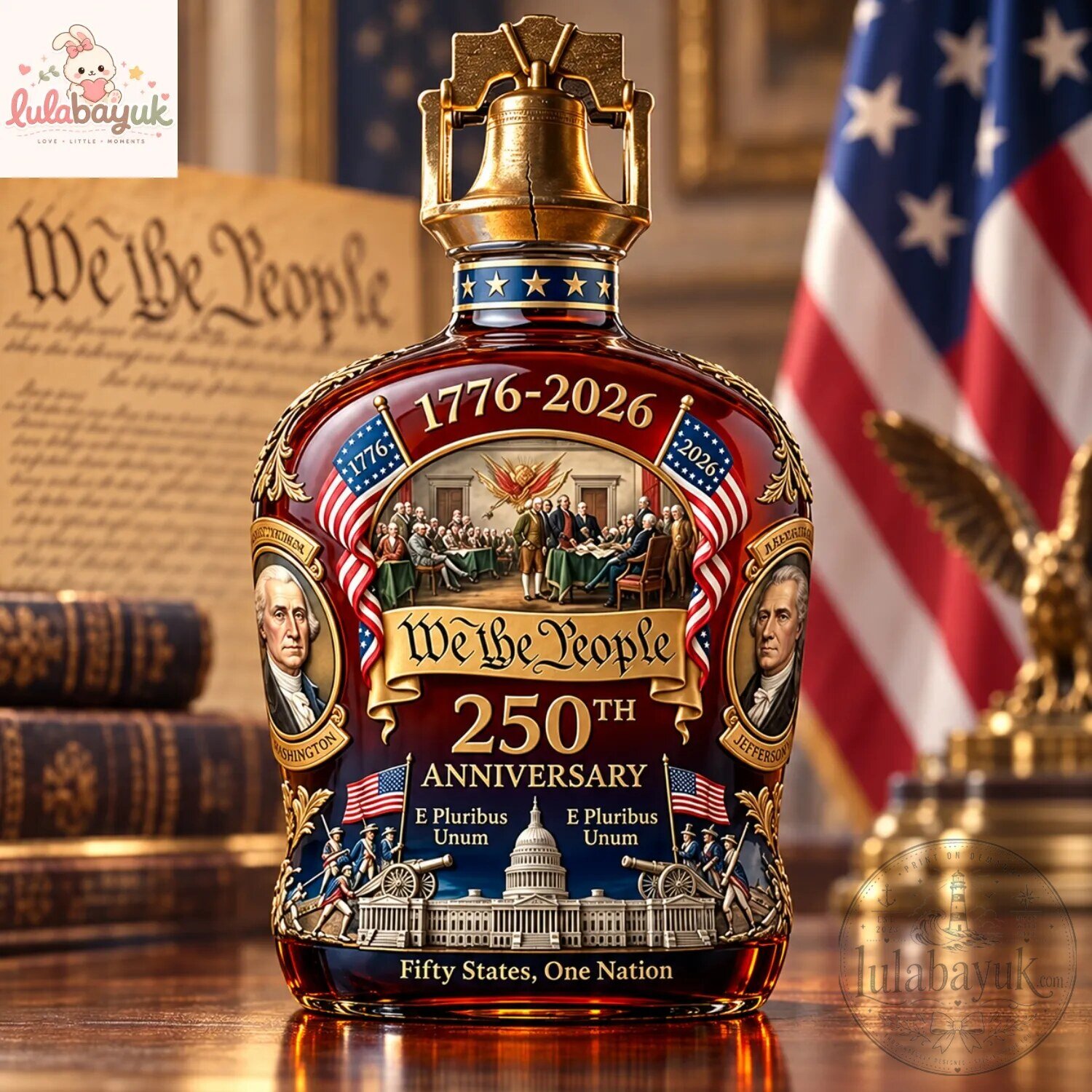 USA 250th Anniversary Commemorative Whiskey Decanter