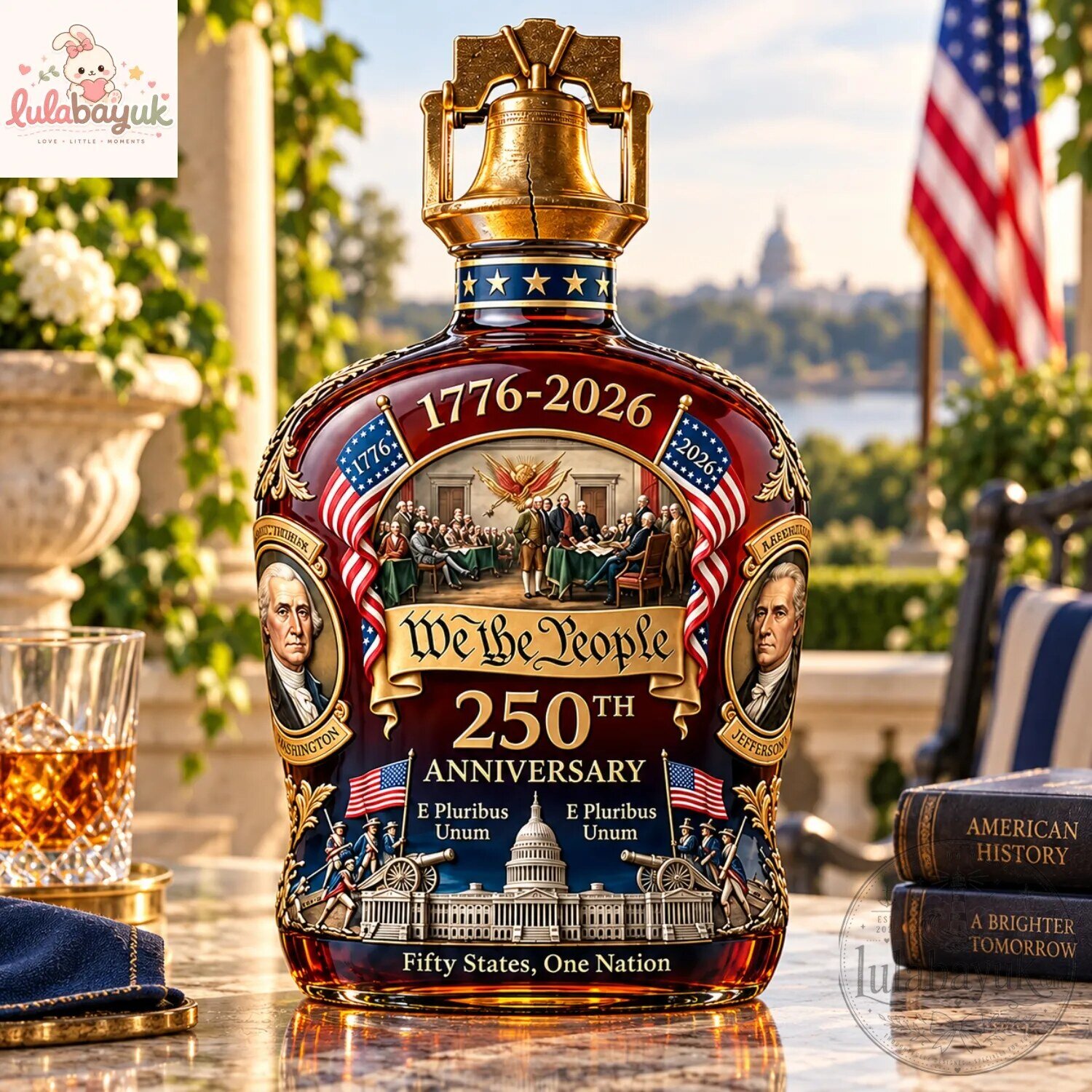 USA 250th Anniversary Commemorative Whiskey Decanter 4 USA 250th Anniversary Commemorative Whiskey Decanter