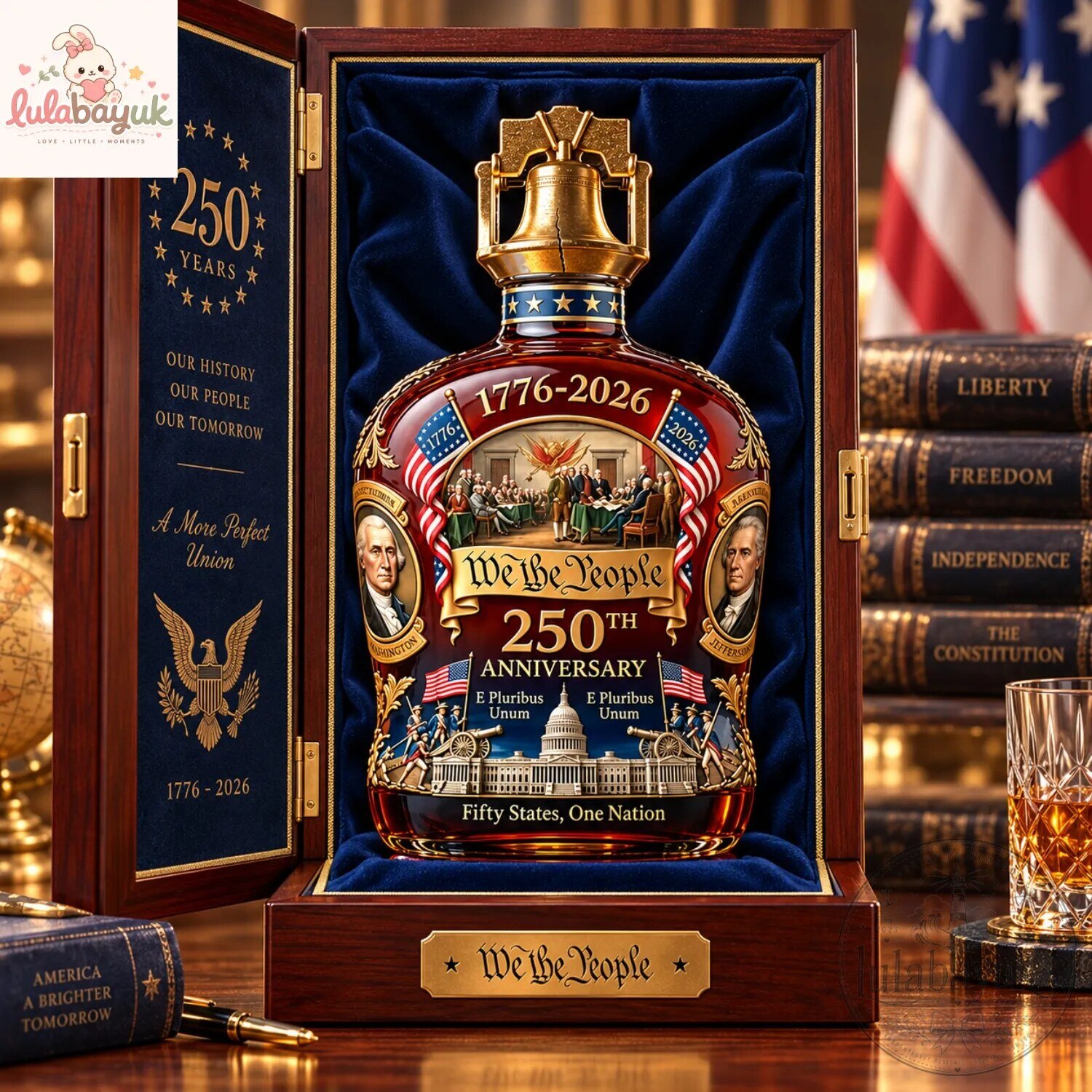 USA 250th Anniversary Commemorative Whiskey Decanter 5 USA 250th Anniversary Commemorative Whiskey Decanter