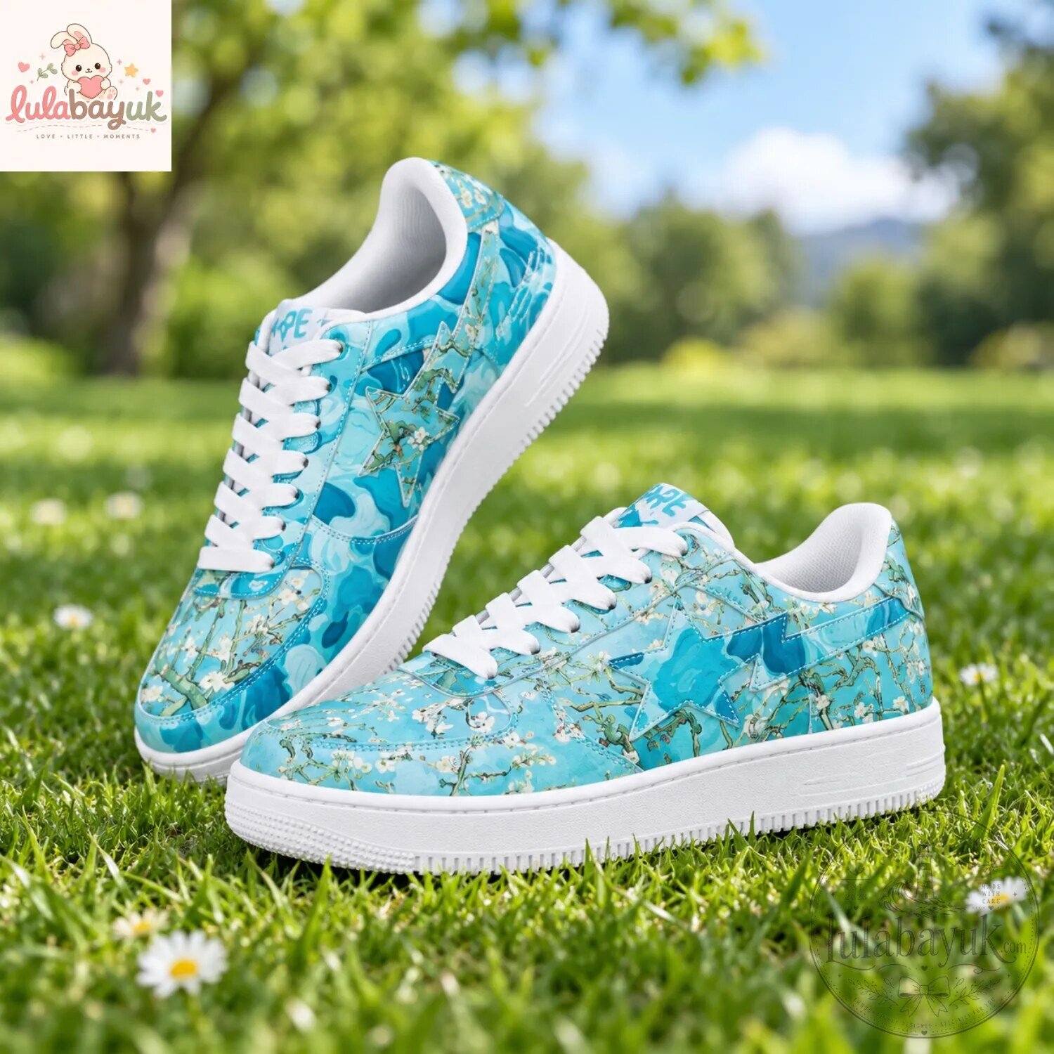 Vincent Van Gogh Almond Blossoms Custom Sneakers 5 Vincent Van Gogh Almond Blossoms Custom Sneakers