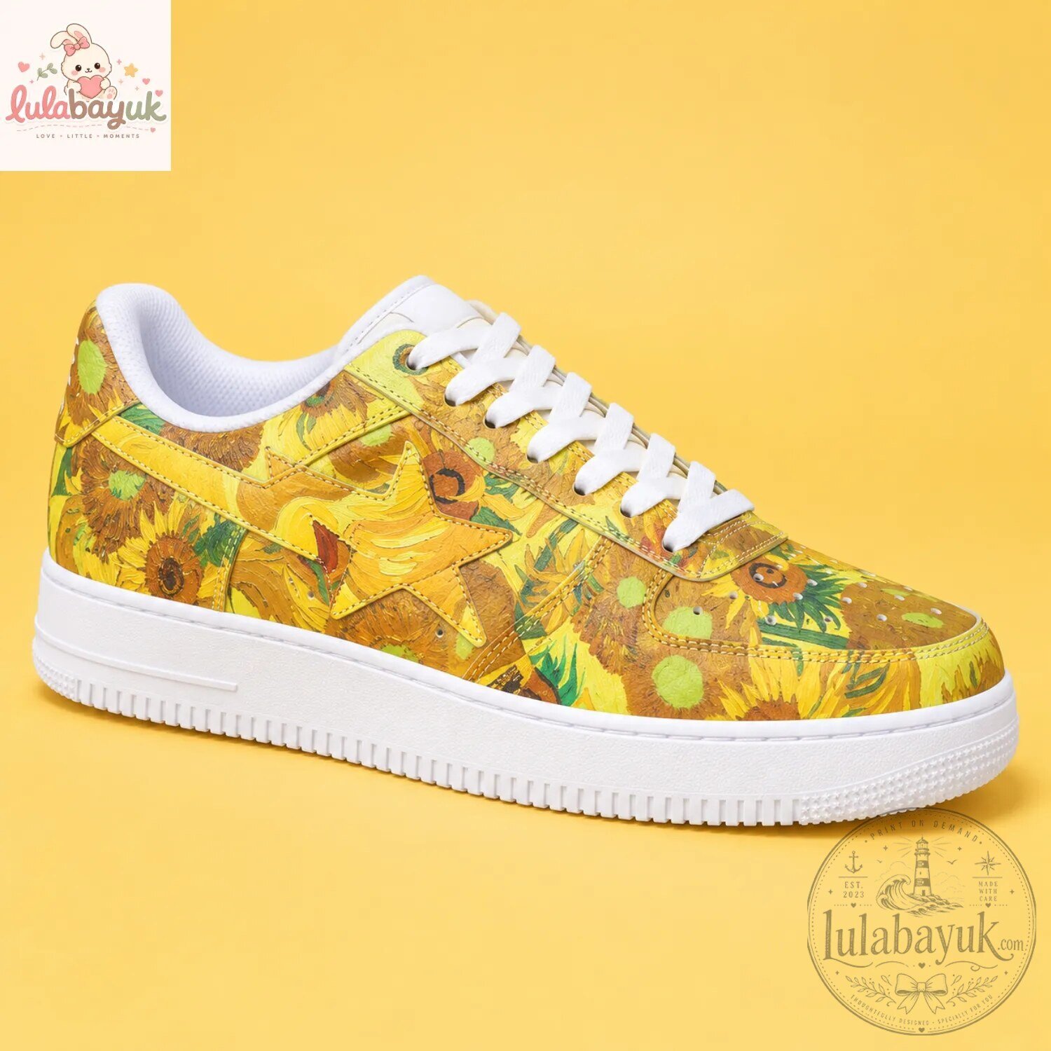 Vincent Van Gogh Sunflowers Custom Sneakers 6 Vincent Van Gogh Sunflowers Custom Sneakers