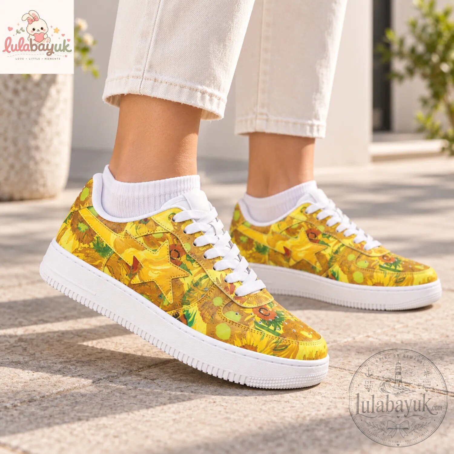 Vincent Van Gogh Sunflowers Custom Sneakers 7 Vincent Van Gogh Sunflowers Custom Sneakers