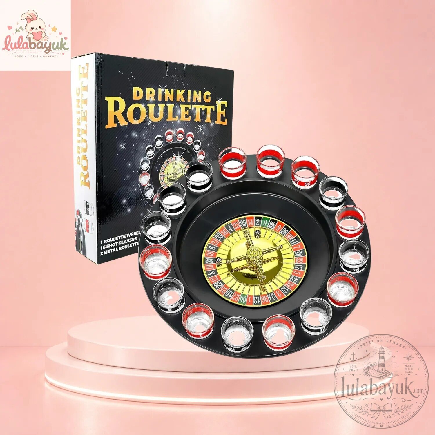 Drinking Roulette Wheel Game Set
