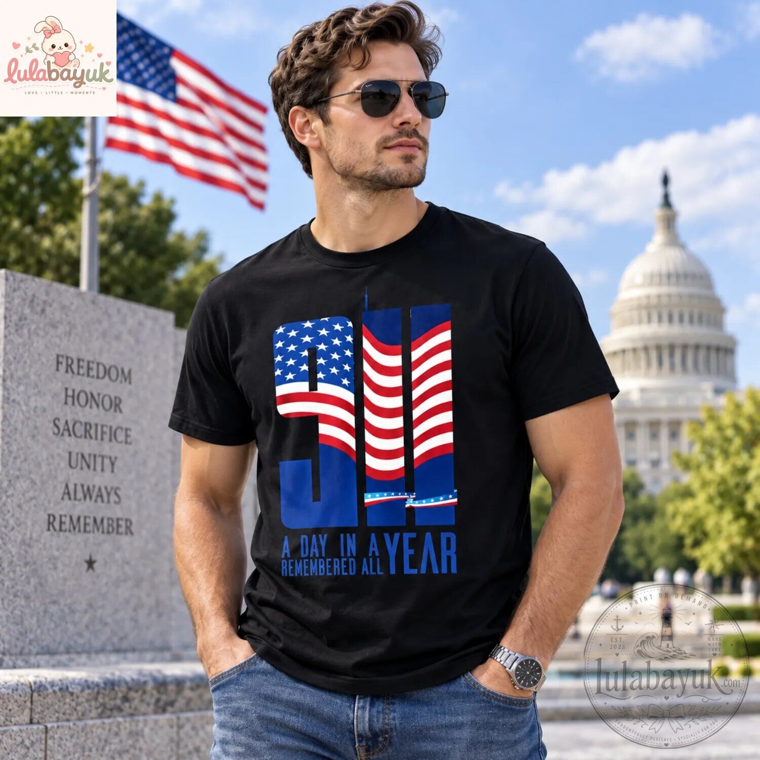 911 Never Forget Memorial T-Shirt 5 911 Never Forget Memorial T-Shirt